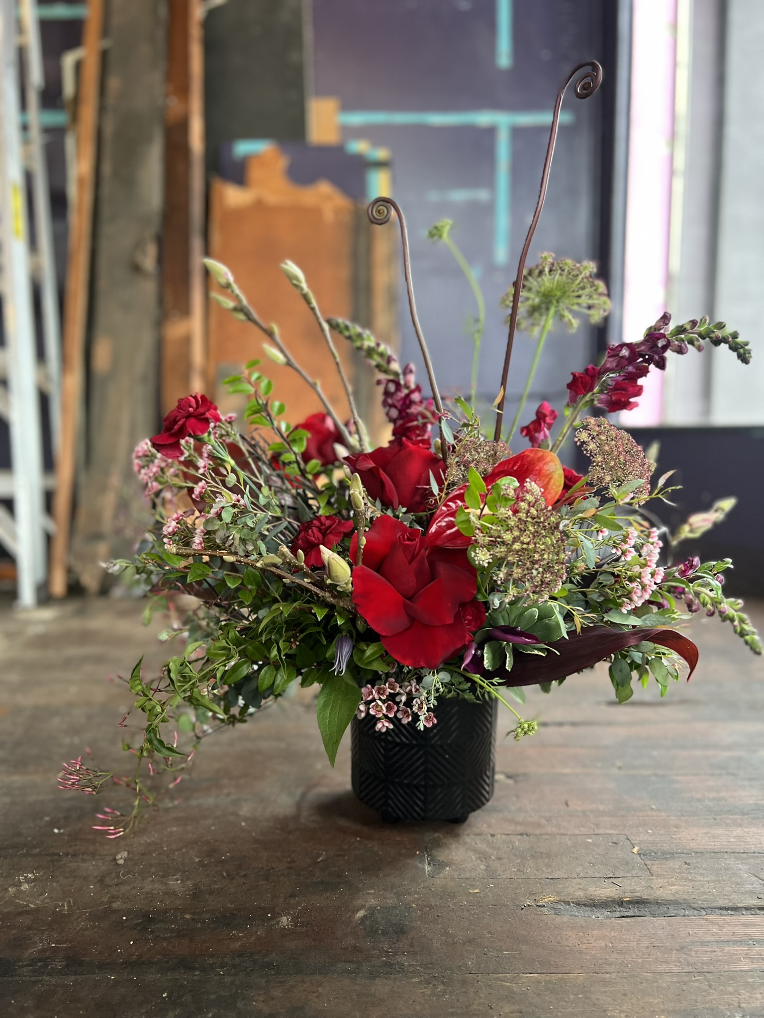 Daily moody drama seasonal texture rose